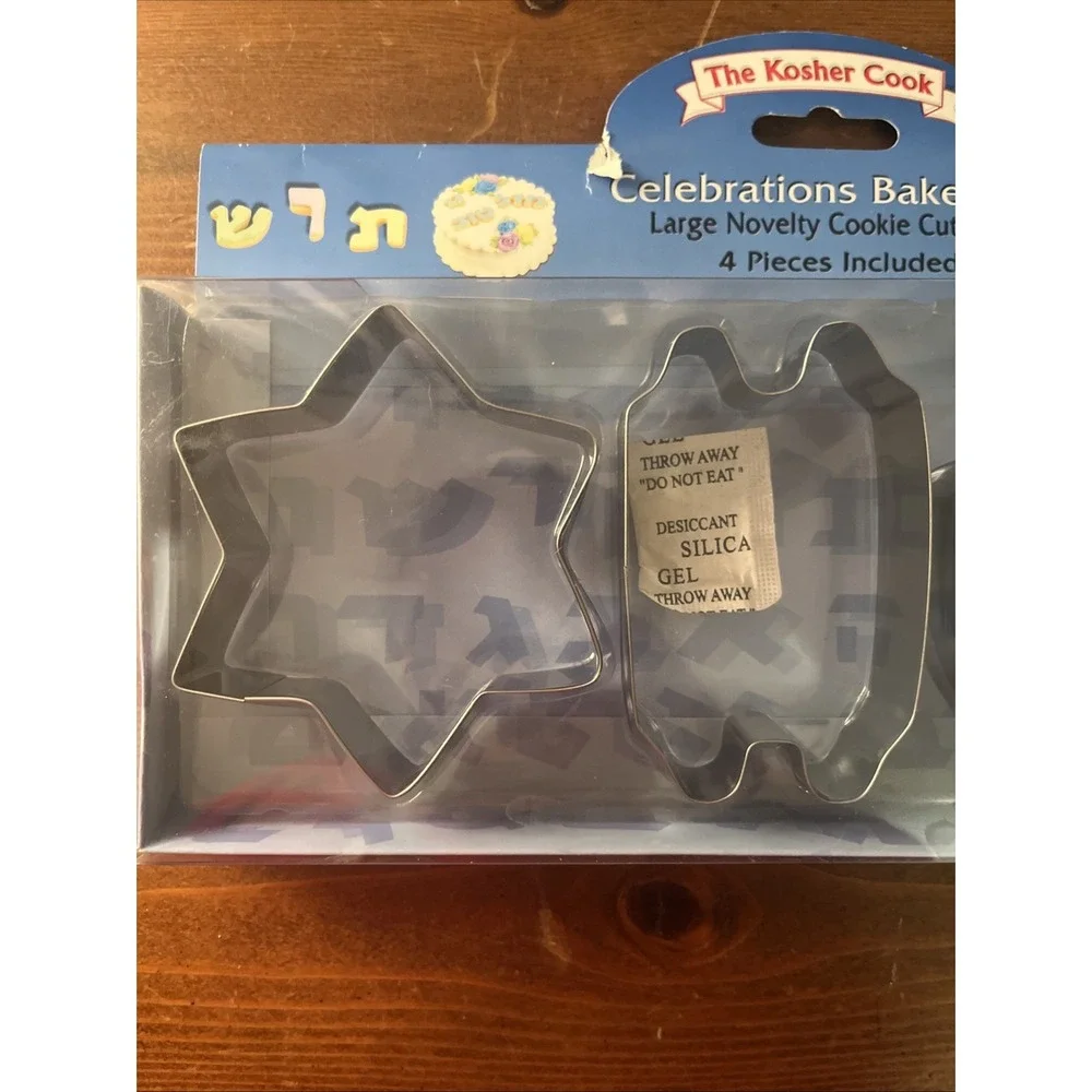 The Kosher Cook Hannukah Novelty Cookie Cutter Set‎ Of 4 NIB